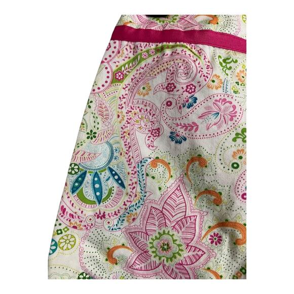 Skirtology Skirt Women's Size 4 Multicolor Paisley Cotton Stretch A-Line Preppy - Picture 2 of 6